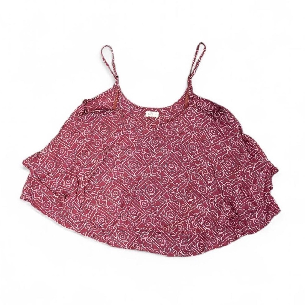 Hollister Printed Spaghetti-Strap Camisole in Burgundy